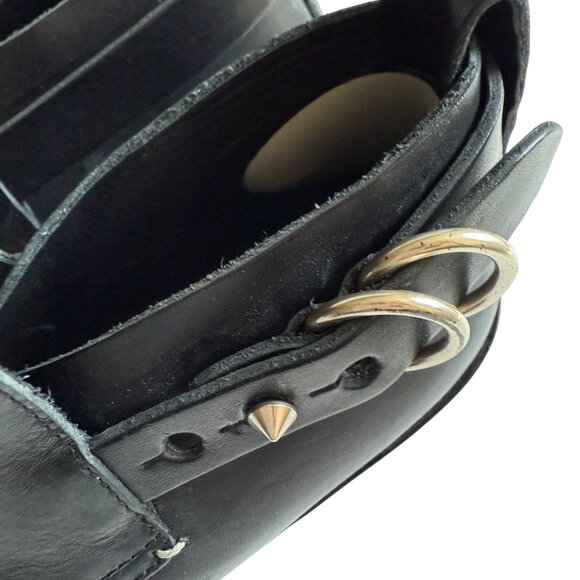 Rag & Bone Black Leather Western Booties Size 38 Classic Modern Urbancowgirl - Picture 3 of 11